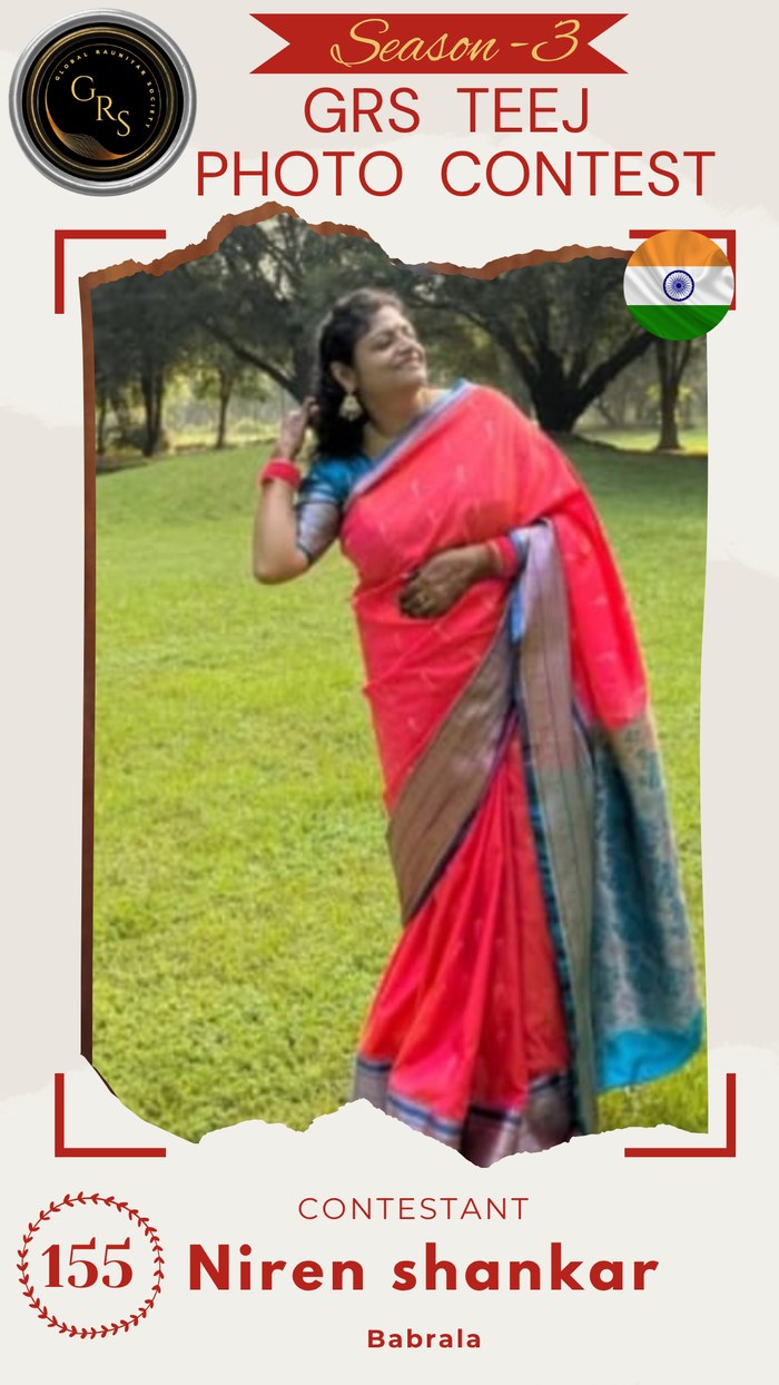 Niren shankar — Mrs. GRS's TEEJ Photo Contest Season-3 Contestant