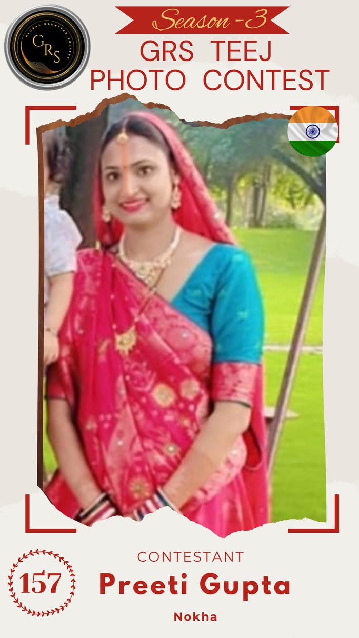Preeti Gupta — Mrs. GRS's TEEJ Photo Contest Season-3 Contestant
