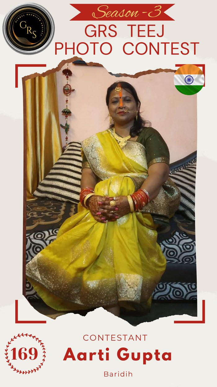 Aarti Gupta — Mrs. GRS's TEEJ Photo Contest Season-3 Contestant