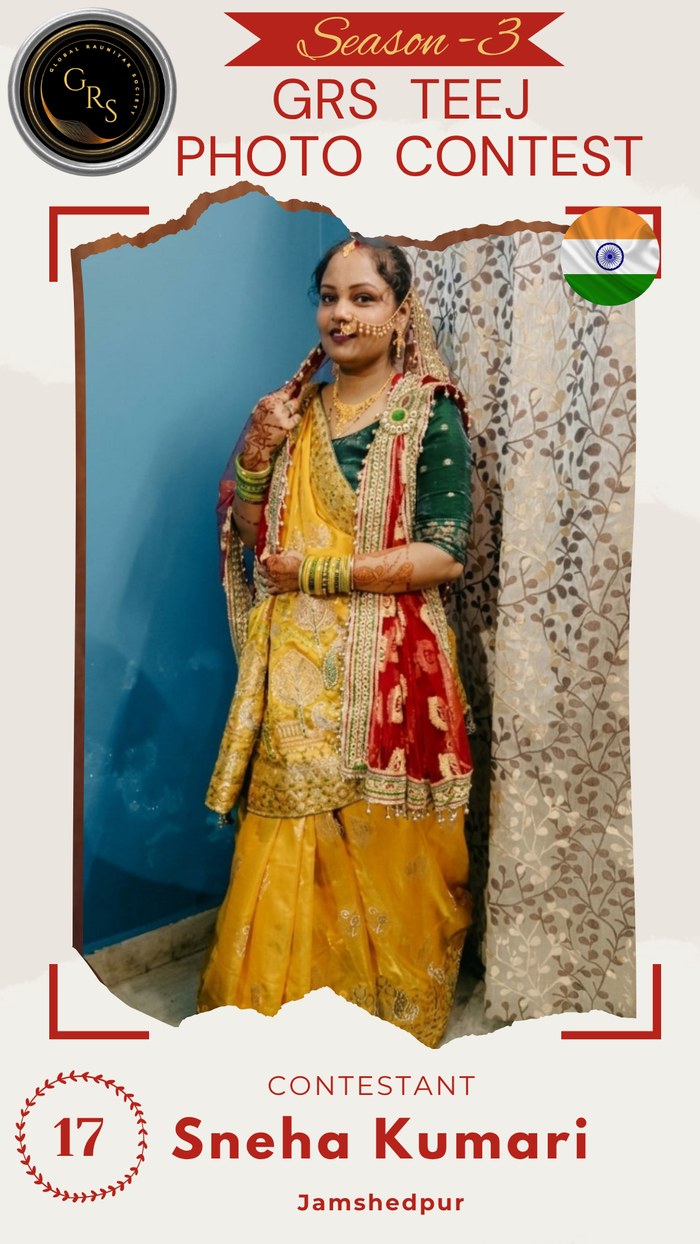 Sneha Kumari — Mrs. GRS's TEEJ Photo Contest Season-3 Contestant