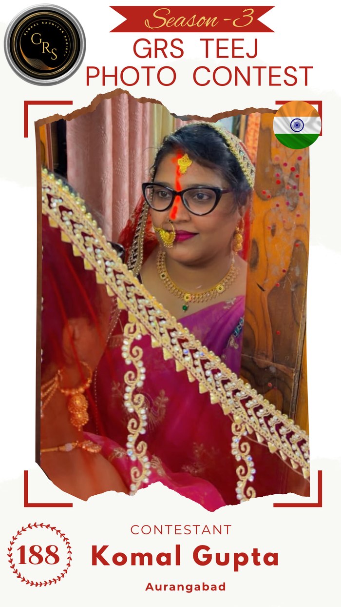 Komal Gupta — Mrs. GRS's TEEJ Photo Contest Season-3 Contestant