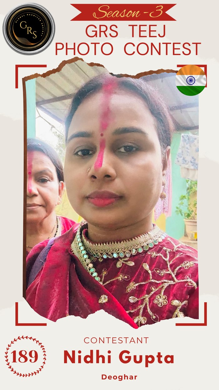 Nidhi Gupta — Mrs. GRS's TEEJ Photo Contest Season-3 Contestant