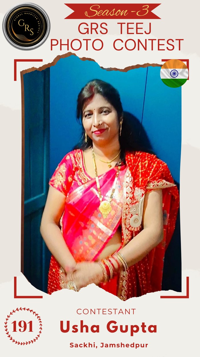 Usha Gupta — Mrs. GRS's TEEJ Photo Contest Season-3 Contestant