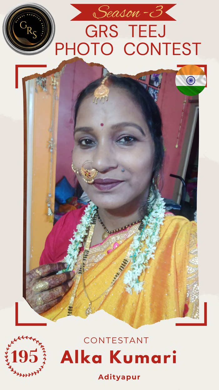 Alka Kumari — Mrs. GRS's TEEJ Photo Contest Season-3 Contestant