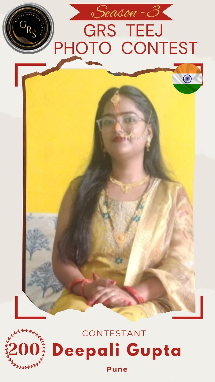 Deepali Gupta — Mrs. GRS's TEEJ Photo Contest Season-3 Contestant