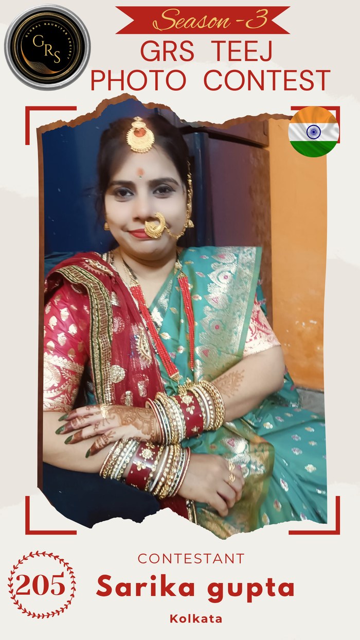 Sarika gupta — Mrs. GRS's TEEJ Photo Contest Season-3 Contestant