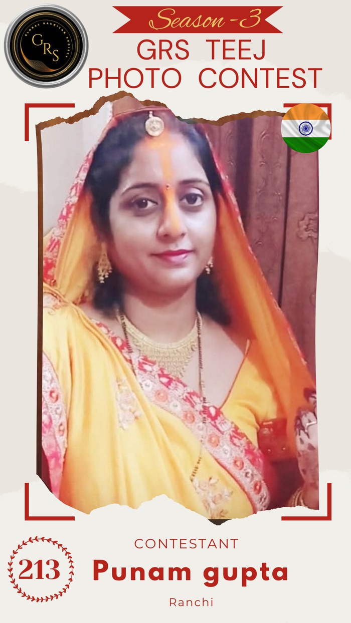 Punam gupta — Mrs. GRS's TEEJ Photo Contest Season-3 Contestant