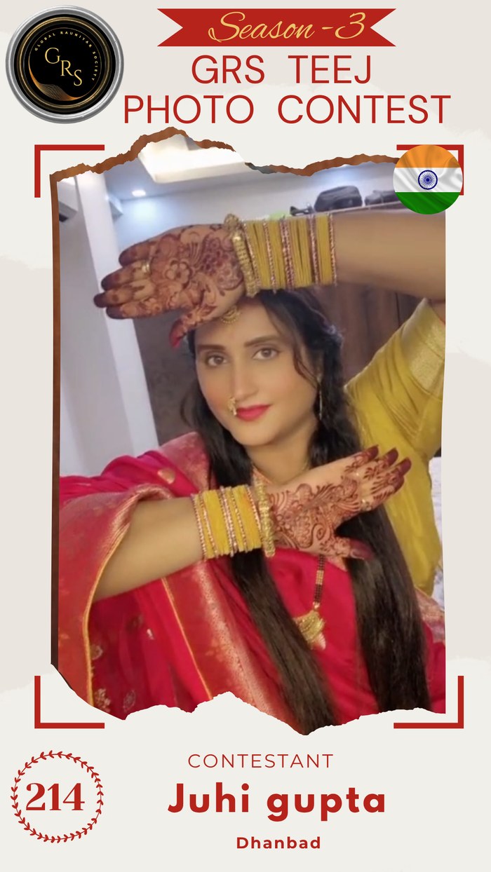 Juhi gupta — Mrs. GRS's TEEJ Photo Contest Season-3 Contestant