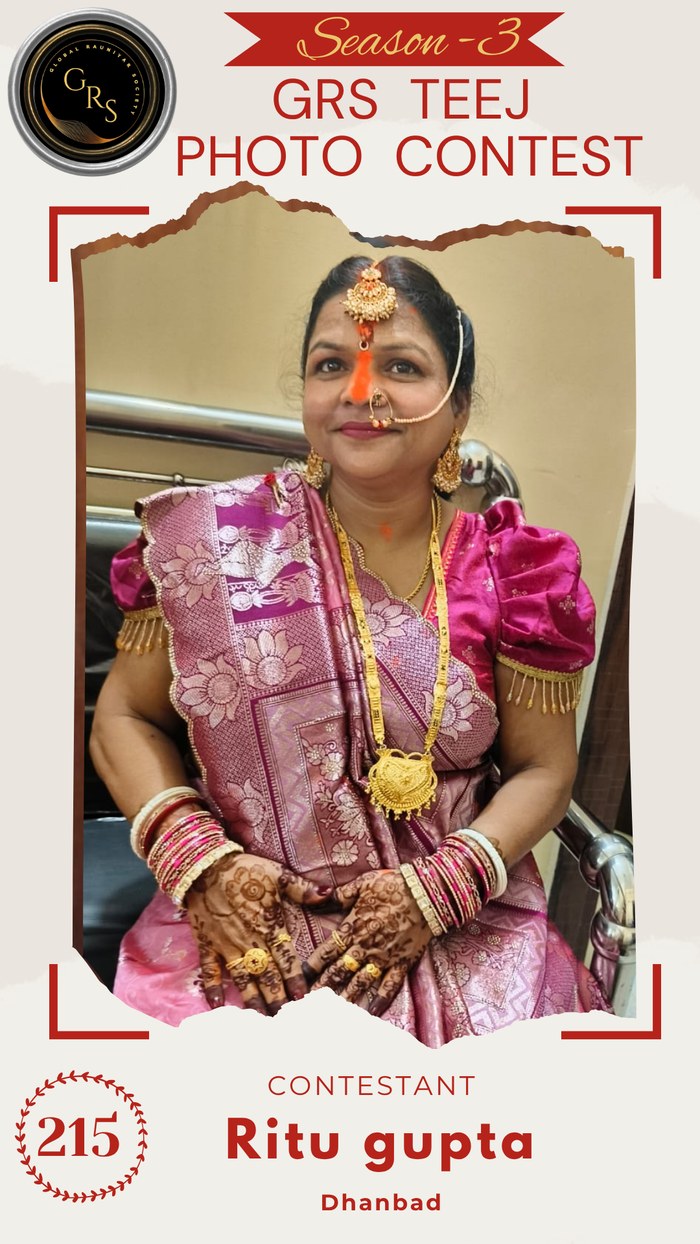 Ritu gupta — Mrs. GRS's TEEJ Photo Contest Season-3 Contestant