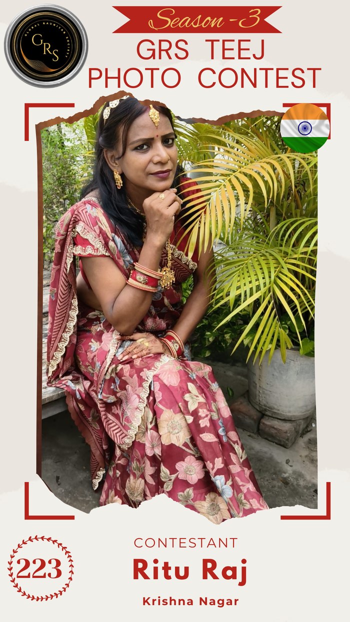 Ritu Raj — Mrs. GRS's TEEJ Photo Contest Season-3 Contestant