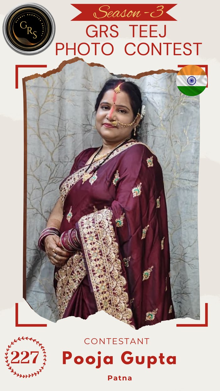 Pooja Gupta — Mrs. GRS's TEEJ Photo Contest Season-3 Contestant