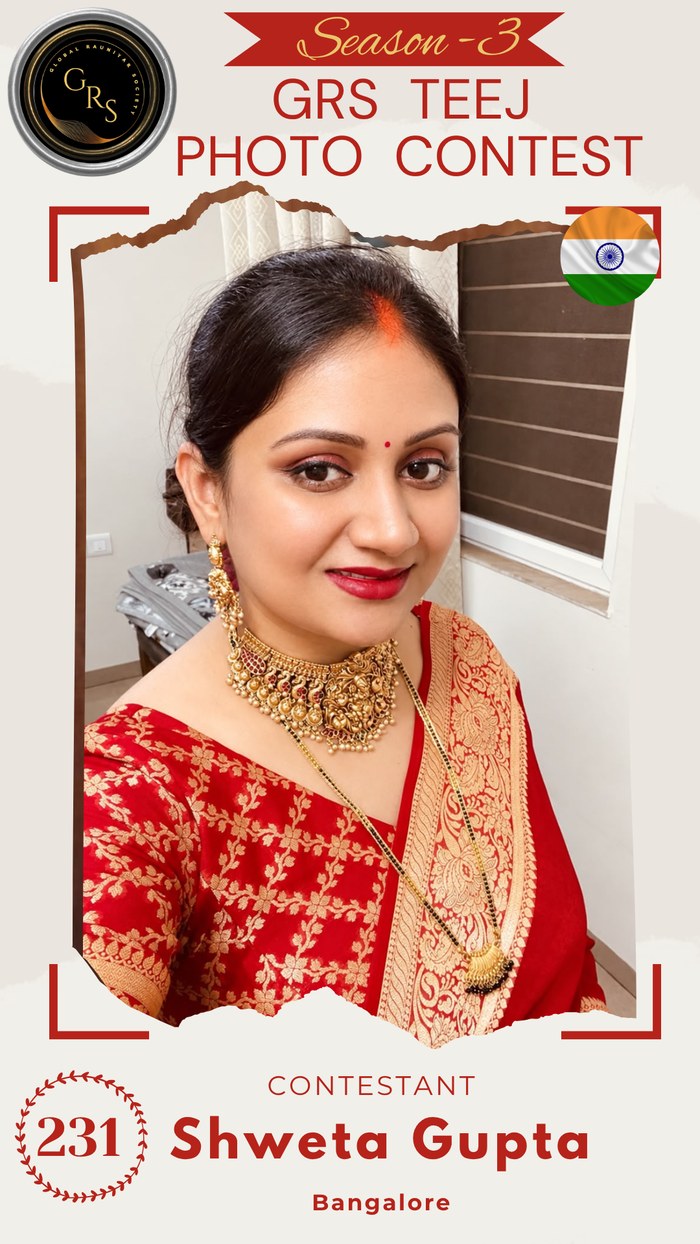 Shweta Gupta — Mrs. GRS's TEEJ Photo Contest Season-3 Contestant