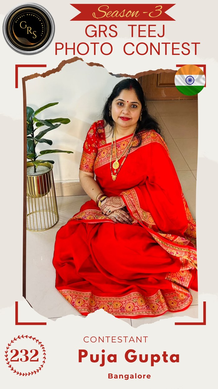 Puja Gupta — Mrs. GRS's TEEJ Photo Contest Season-3 Contestant