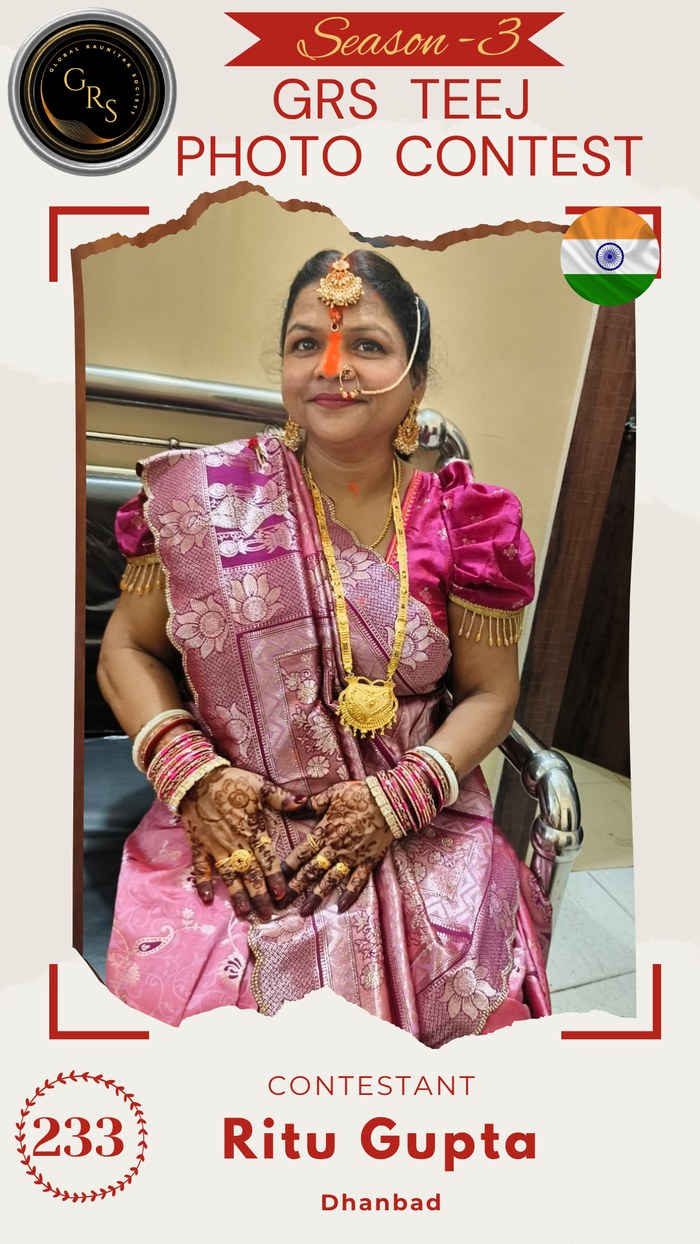 Ritu Gupta — Mrs. GRS's TEEJ Photo Contest Season-3 Contestant