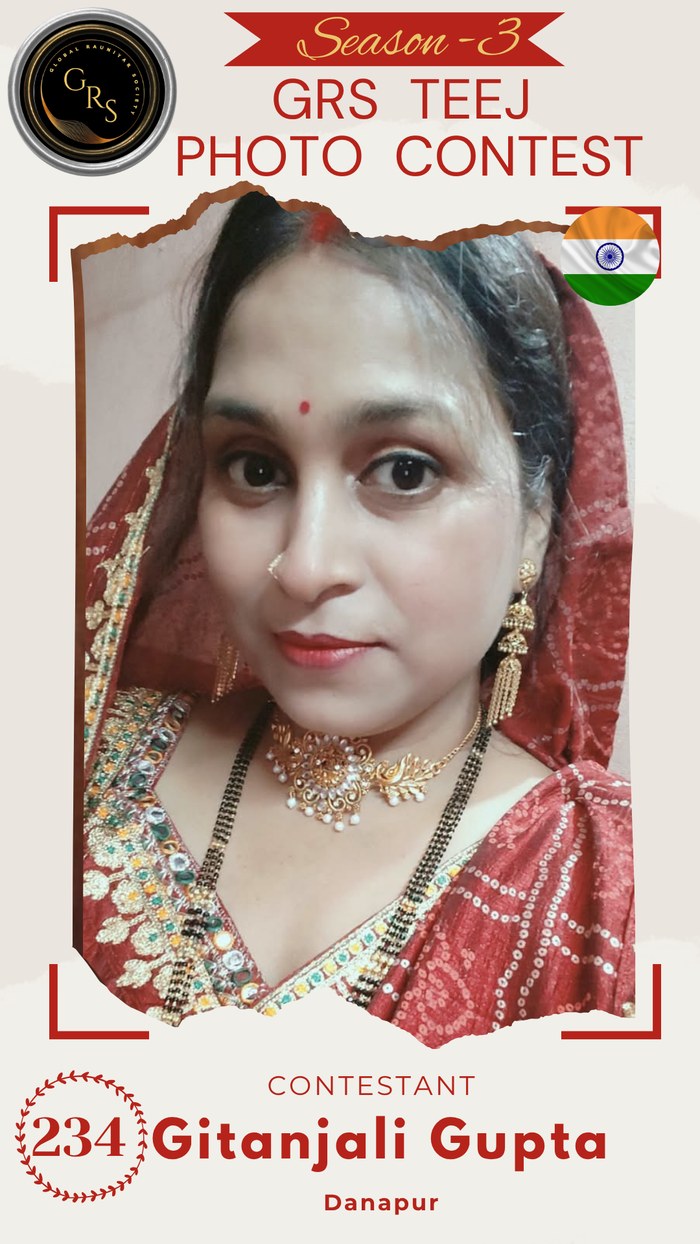 Gitanjali Gupta — Mrs. GRS's TEEJ Photo Contest Season-3 Contestant