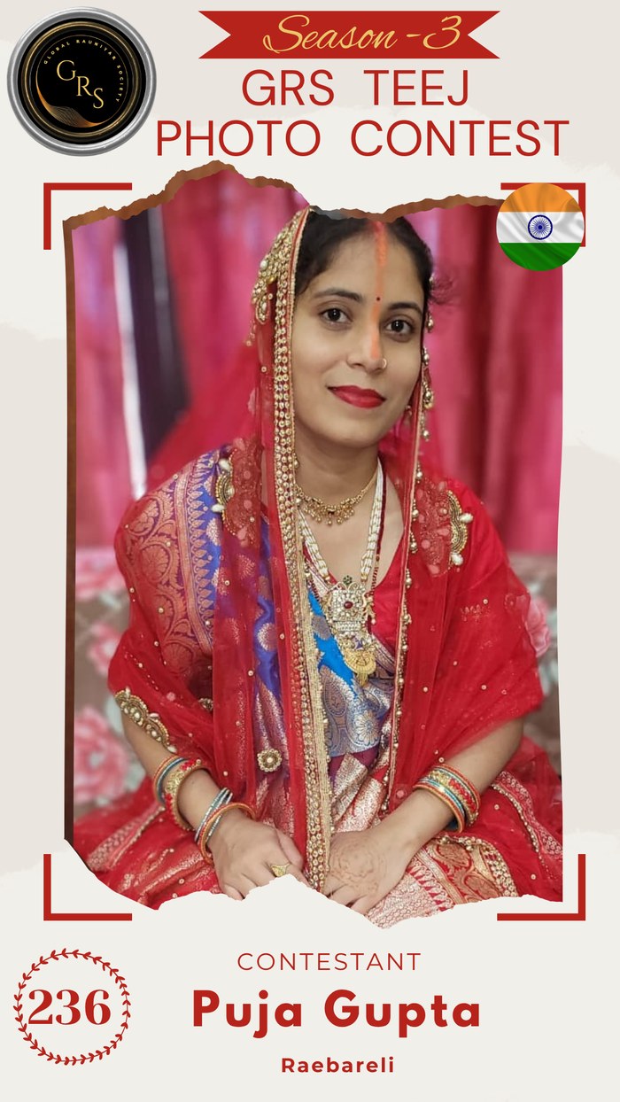Puja Gupta — Mrs. GRS's TEEJ Photo Contest Season-3 Contestant