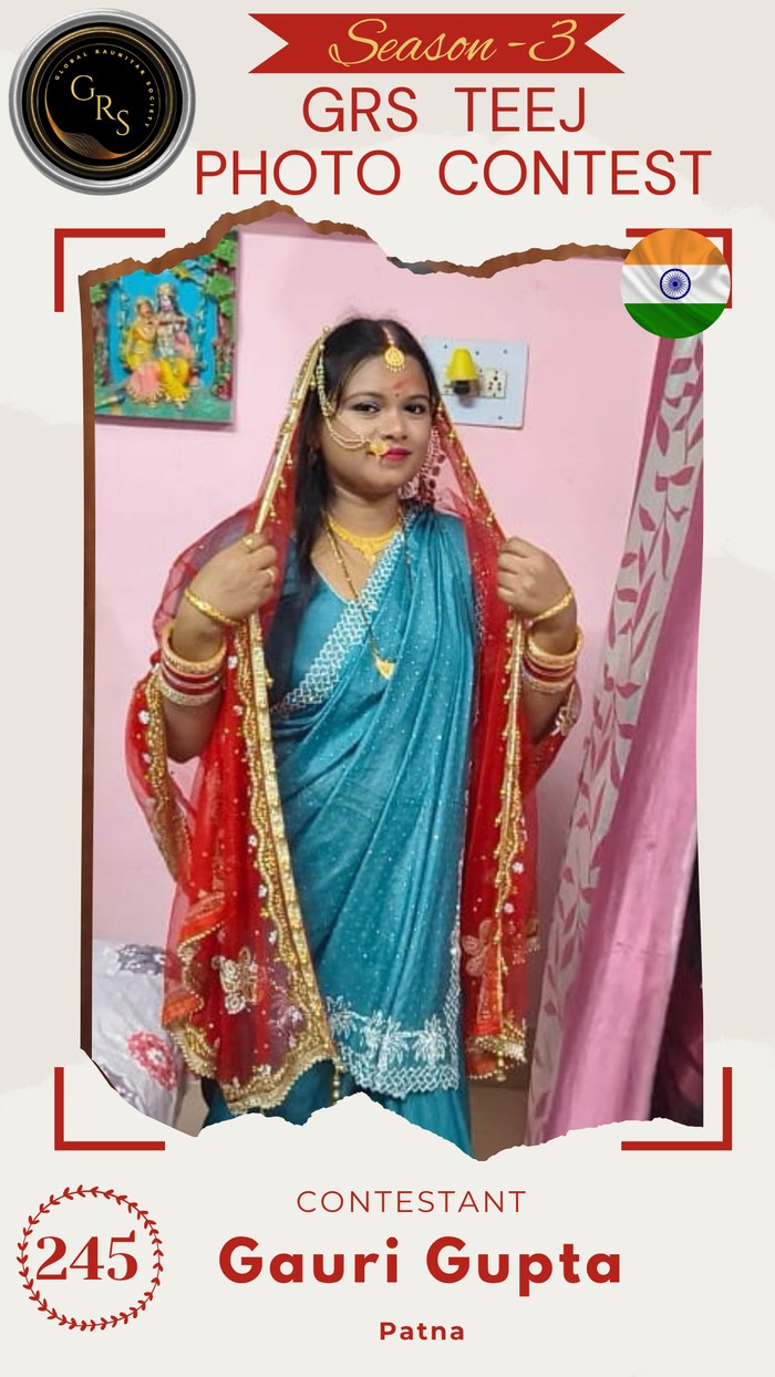 Gauri Gupta — Mrs. GRS's TEEJ Photo Contest Season-3 Contestant