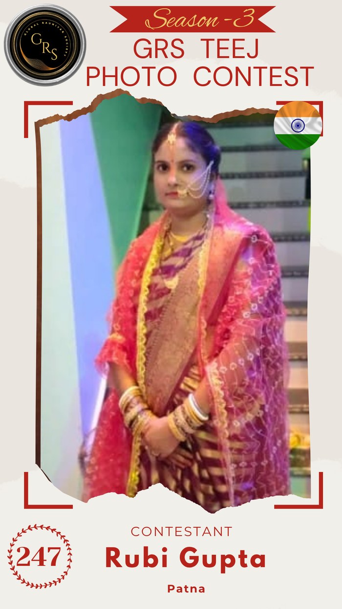 Rubi Gupta — Mrs. GRS's TEEJ Photo Contest Season-3 Contestant