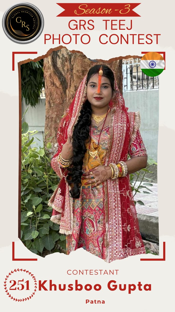 Khusboo Gupta — Mrs. GRS's TEEJ Photo Contest Season-3 Contestant