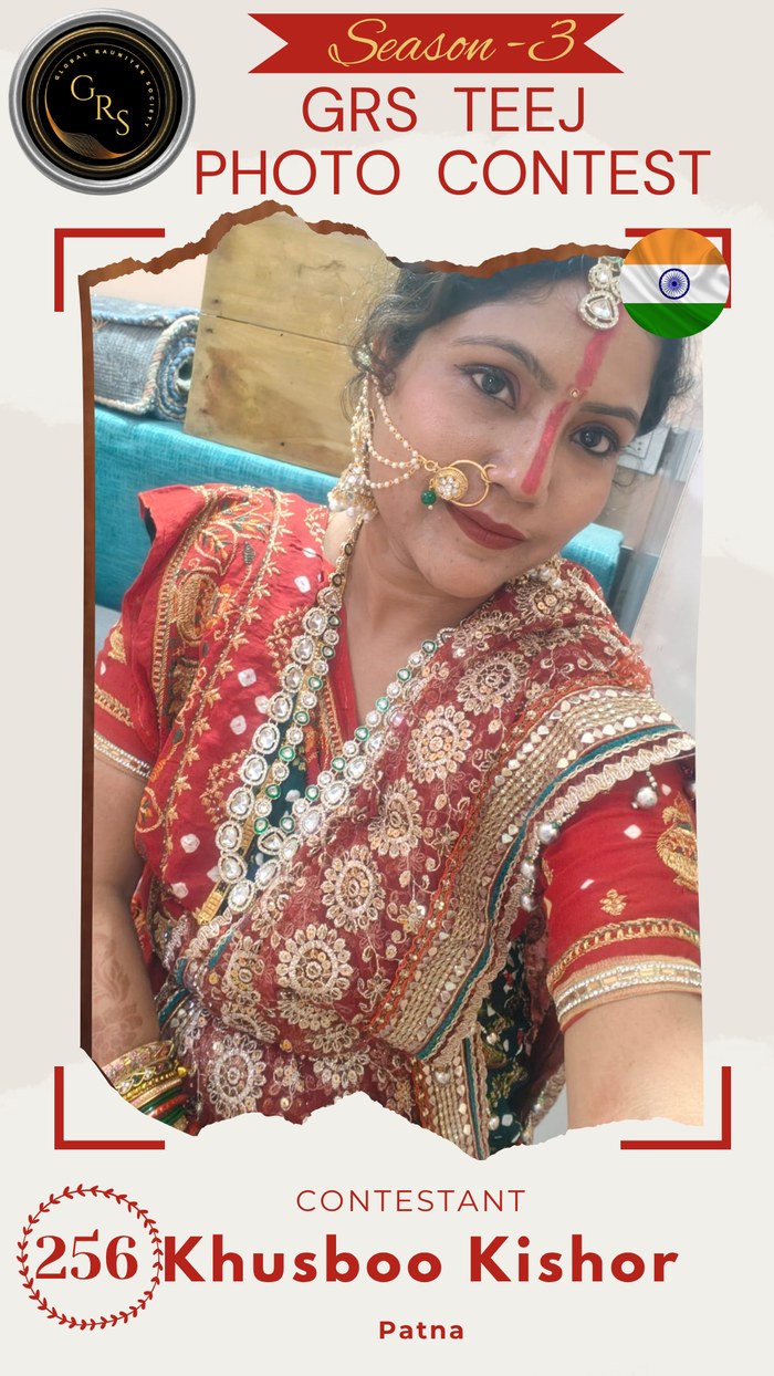 Khusboo Kishor — Mrs. GRS's TEEJ Photo Contest Season-3 Contestant