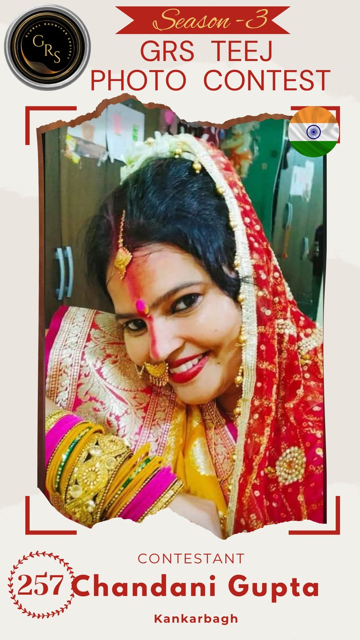 Chandani Gupta — Mrs. GRS's TEEJ Photo Contest Season-3 Contestant