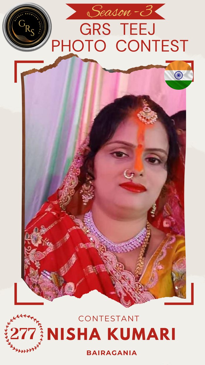 Nisha Kumari — Mrs. GRS's TEEJ Photo Contest Season-3 Contestant