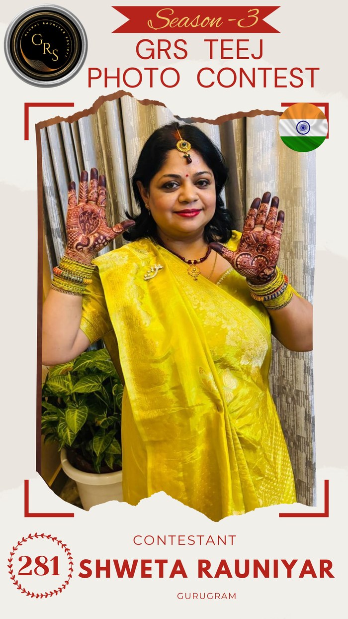 Shweta Rauniyar — Mrs. GRS's TEEJ Photo Contest Season-3 Contestant