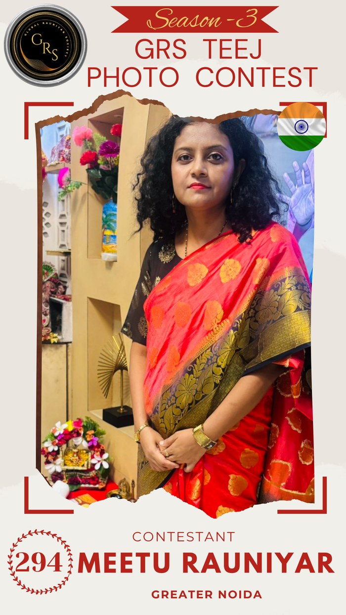 Meetu Rauniyar — Mrs. GRS's TEEJ Photo Contest Season-3 Contestant