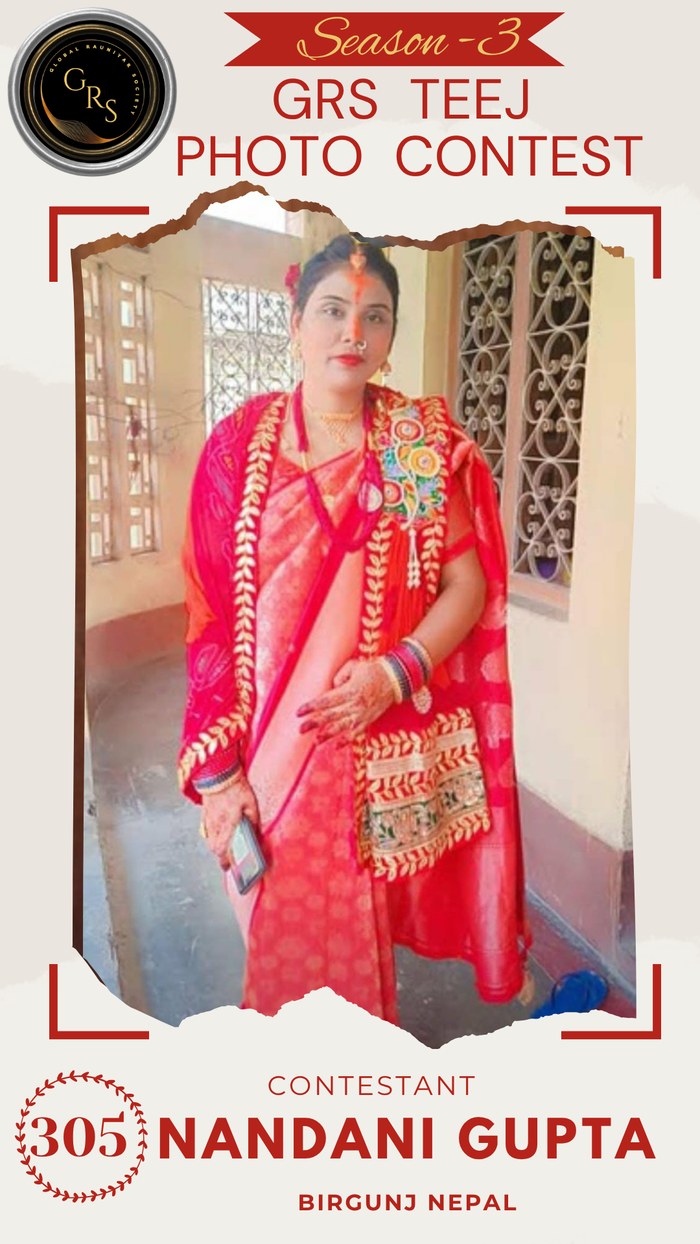 Nandani Gupta — Mrs. GRS's TEEJ Photo Contest Season-3 Contestant