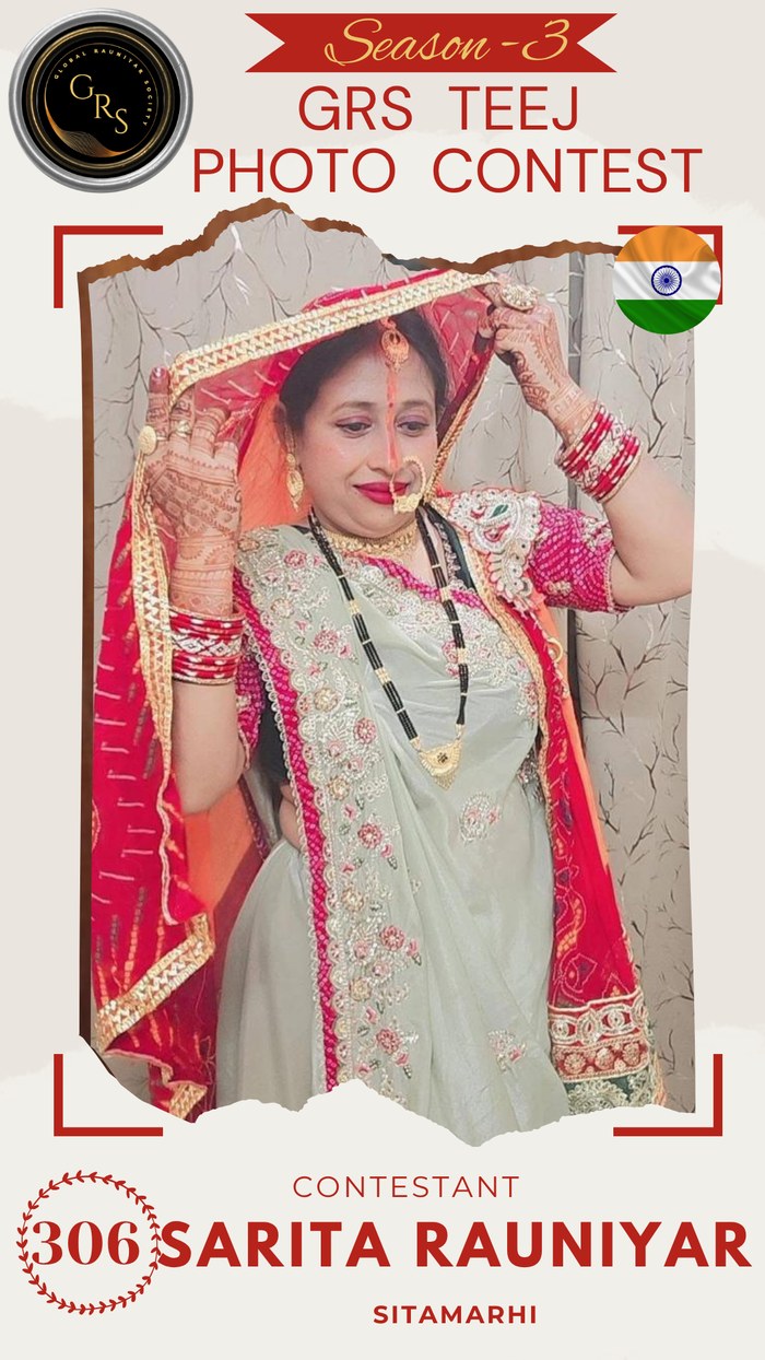 Sarita Rauniyar — Mrs. GRS's TEEJ Photo Contest Season-3 Contestant