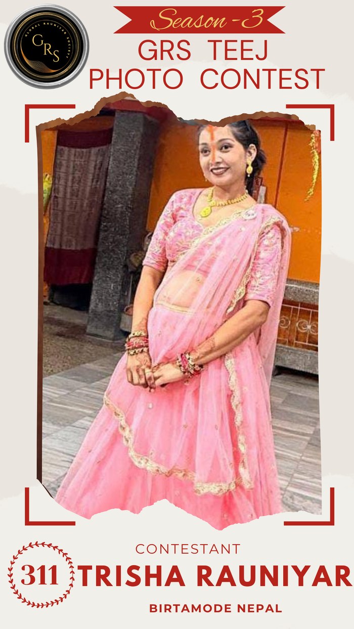 Trisha Rauniyar — Mrs. GRS's TEEJ Photo Contest Season-3 Contestant