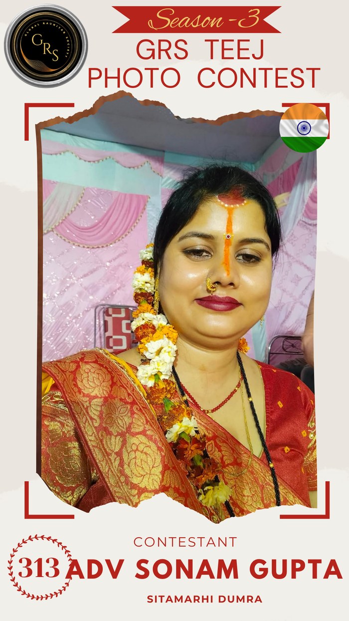 Adv Sonam Gupta — Mrs. GRS's TEEJ Photo Contest Season-3 Contestant