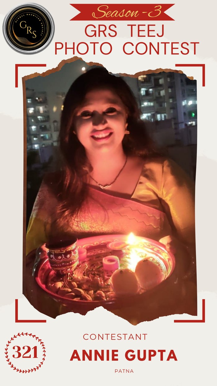 Annie Gupta — Mrs. GRS's TEEJ Photo Contest Season-3 Contestant