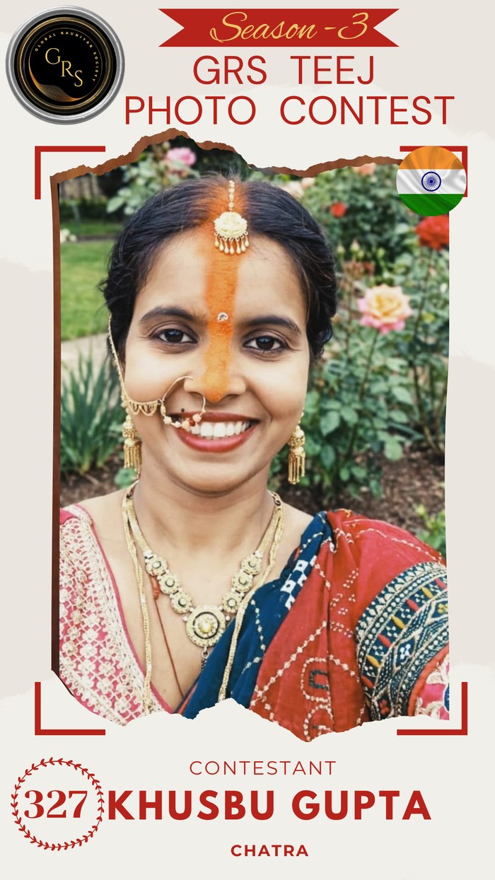 Khusbu Gupta — Mrs. GRS's TEEJ Photo Contest Season-3 Contestant