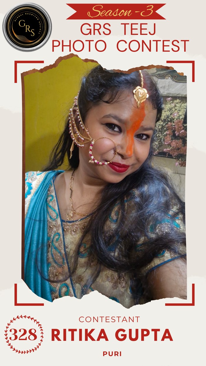 Ritika Gupta — Mrs. GRS's TEEJ Photo Contest Season-3 Contestant