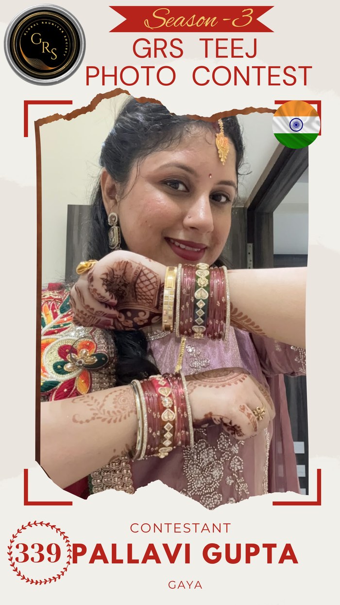 Pallavi Gupta — Mrs. GRS's TEEJ Photo Contest Season-3 Contestant