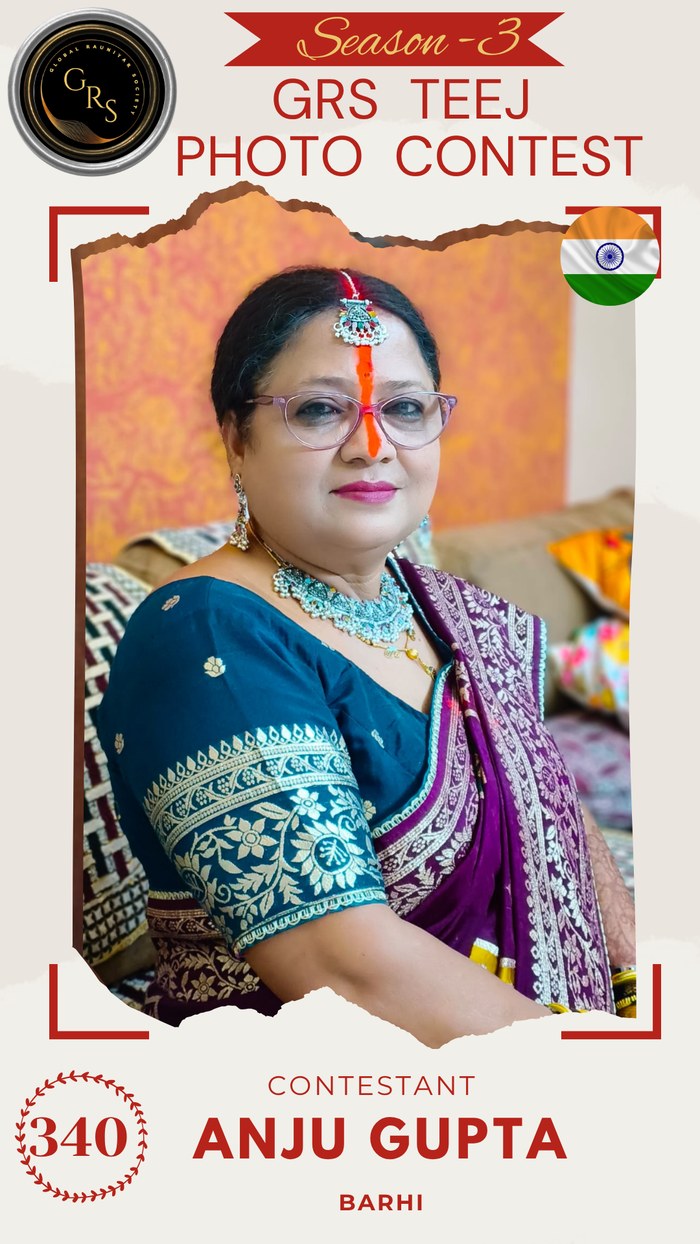 Anju Gupta — Mrs. GRS's TEEJ Photo Contest Season-3 Contestant