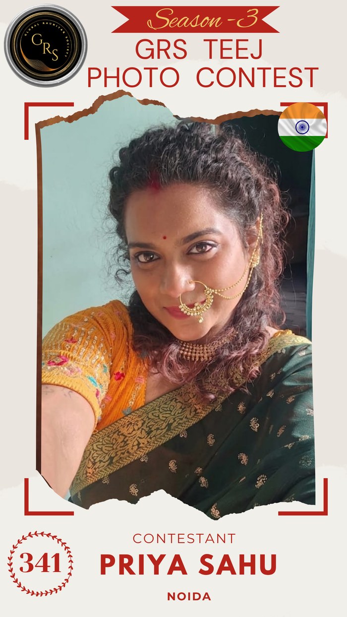 Priya Sahu — Mrs. GRS's TEEJ Photo Contest Season-3 Contestant