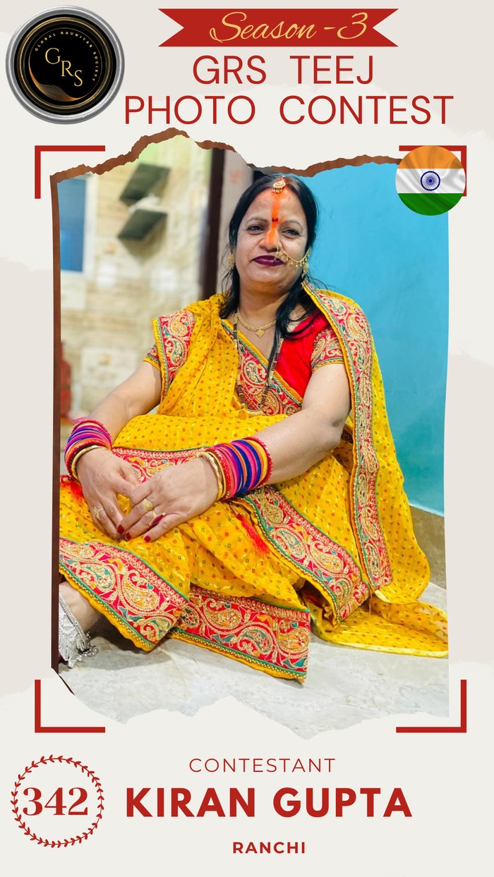 Kiran Gupta — Mrs. GRS's TEEJ Photo Contest Season-3 Contestant
