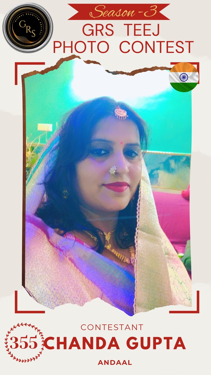 Chanda Gupta — Mrs. GRS's TEEJ Photo Contest Season-3 Contestant