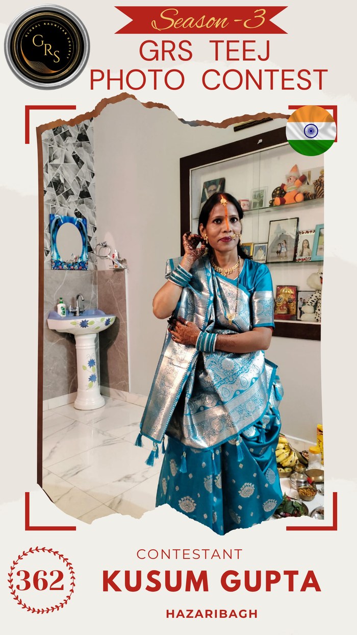 Kusum Gupta — Mrs. GRS's TEEJ Photo Contest Season-3 Contestant