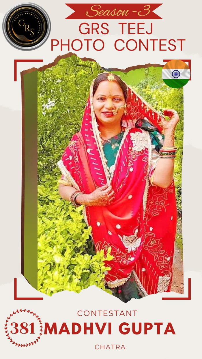 Madhvi Gupta — Mrs. GRS's TEEJ Photo Contest Season-3 Contestant