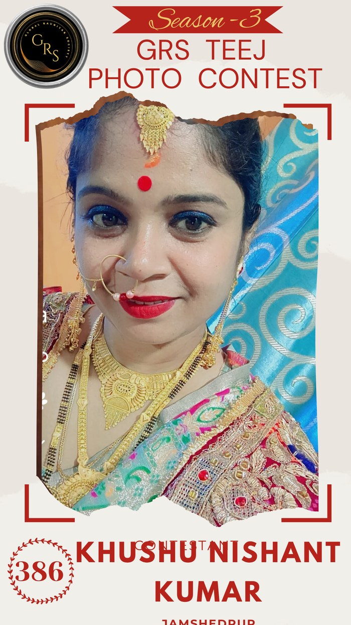 Khushu Nishant Kumar — Mrs. GRS's TEEJ Photo Contest Season-3 Contestant