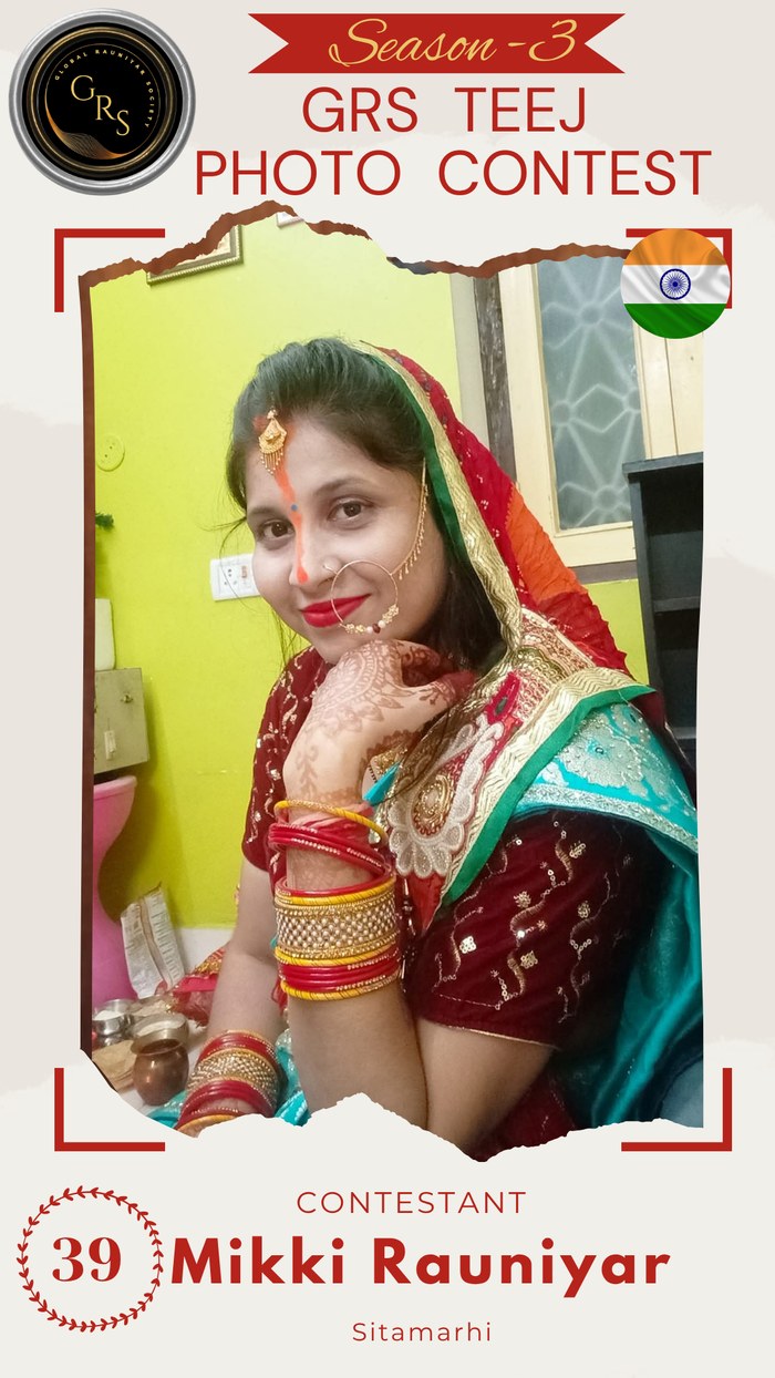 Mikki Rauniyar — Mrs. GRS's TEEJ Photo Contest Season-3 Contestant
