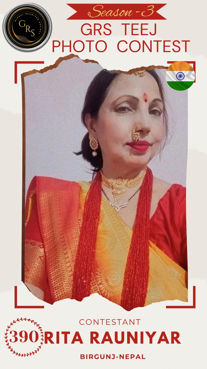 Rita Rauniyar — Mrs. GRS's TEEJ Photo Contest Season-3 Contestant