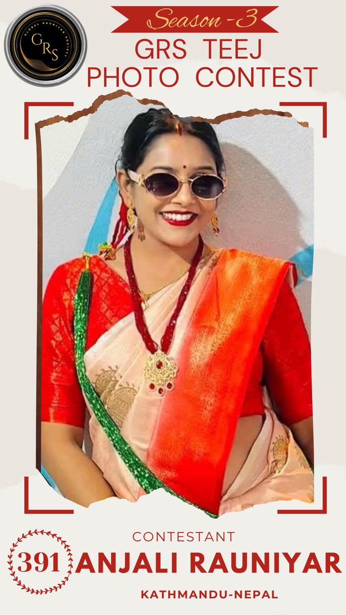 Anjali Rauniyar — Mrs. GRS's TEEJ Photo Contest Season-3 Contestant