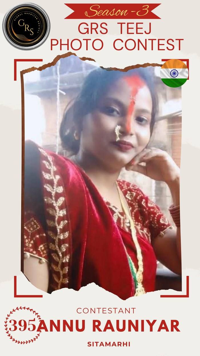 Annu Rauniyar — Mrs. GRS's TEEJ Photo Contest Season-3 Contestant