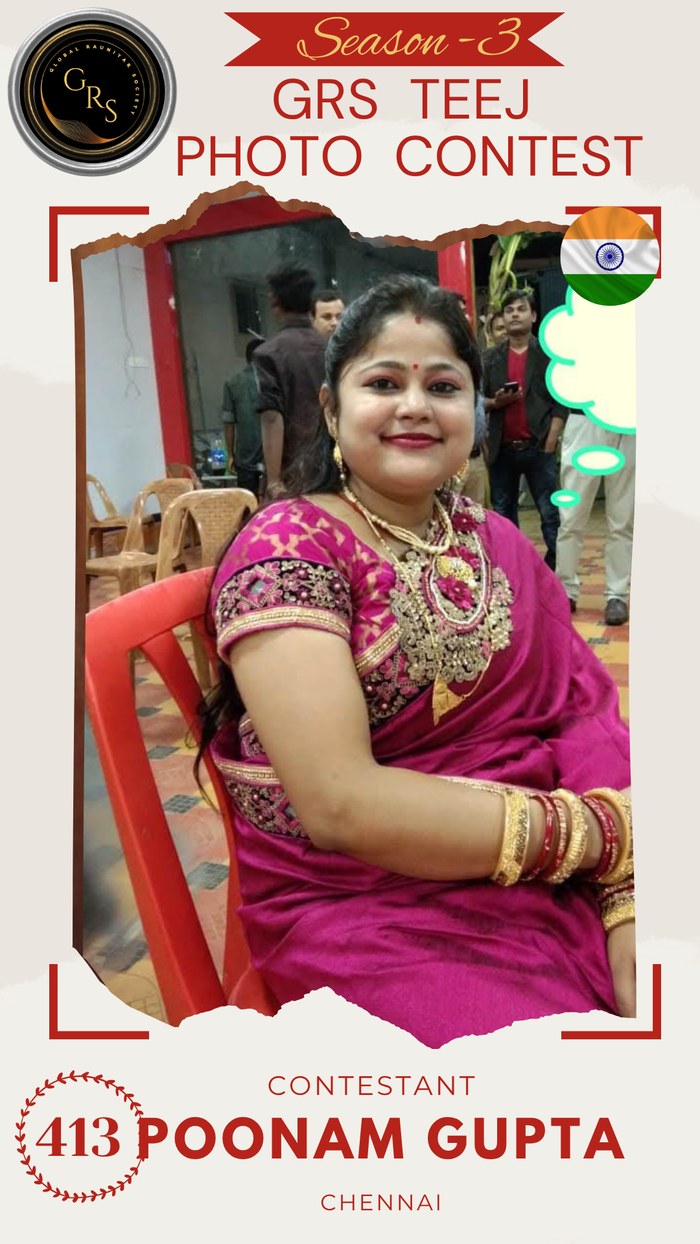 Poonam Gupta — Mrs. GRS's TEEJ Photo Contest Season-3 Contestant
