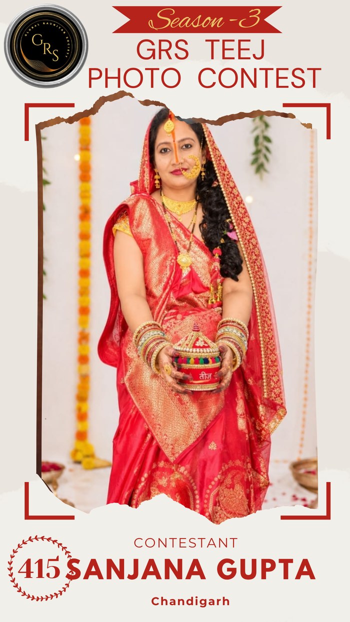 Sanjana Gupta — Mrs. GRS's TEEJ Photo Contest Season-3 Contestant