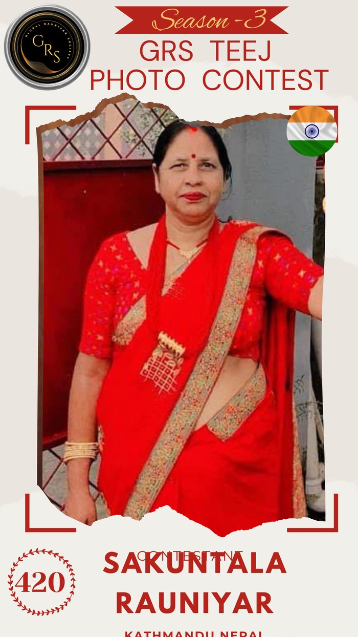 Sakuntala Rauniyar — Mrs. GRS's TEEJ Photo Contest Season-3 Contestant